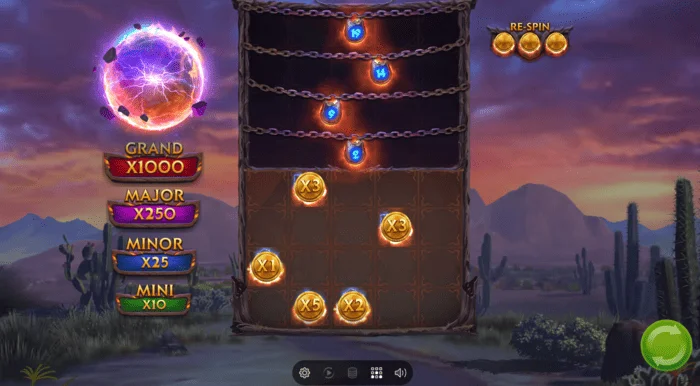 Zaslon bonus igre Colt Lightning Inferno